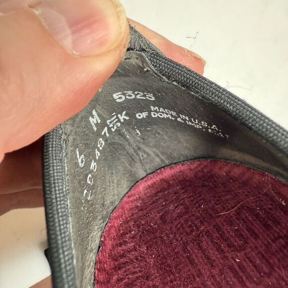 Munro Slip-On Loafer Shoes Size 6M Traveler Black Stretch Fabric Made In USA - Picture 9 of 16